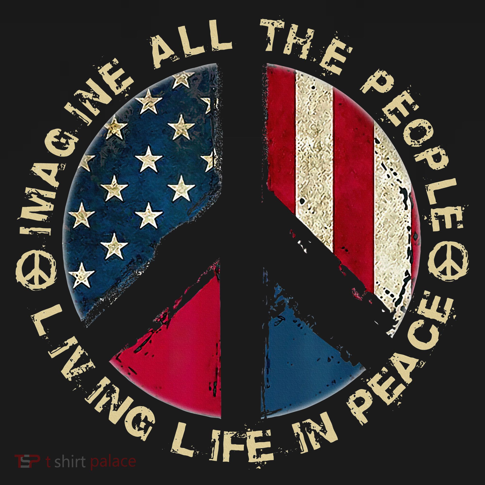Imagine All The People Living Life In Peace Hippie Lover Women's Tank Top