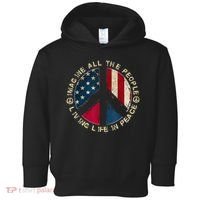 Imagine All The People Living Life In Peace Hippie Lover Toddler Hoodie thumb 0