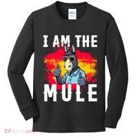 I Am The Mule T Funny Mule Donkey Kids Long Sleeve Shirt thumb 0