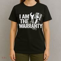 I Am The Warranty Race Car Parts Repair Guy Funny Mechanic T-Shirt thumb 4