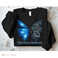 I Am The Storm Colon Cancer Awareness Butterfly Sweatshirt thumb 2