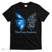 I Am The Storm Colon Cancer Awareness Butterfly T-Shirt thumb 0
