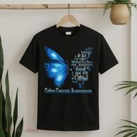I Am The Storm Colon Cancer Awareness Butterfly T-Shirt thumb 2