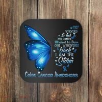 I Am The Storm Colon Cancer Awareness Butterfly Coaster thumb 0