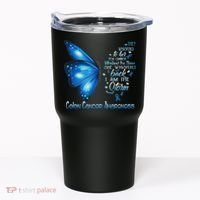 I Am The Storm Colon Cancer Awareness Butterfly Tumbler thumb 0