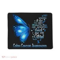 I Am The Storm Colon Cancer Awareness Butterfly Mousepad thumb 0