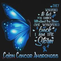 I Am The Storm Colon Cancer Awareness Butterfly Mousepad thumb 1