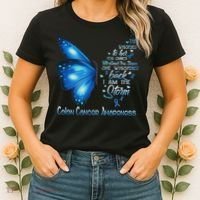 I Am The Storm Colon Cancer Awareness Butterfly Women's T-Shirt thumb 2