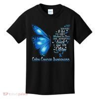 I Am The Storm Colon Cancer Awareness Butterfly Kids T-Shirt thumb 0