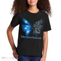 I Am The Storm Colon Cancer Awareness Butterfly Kids T-Shirt thumb 2