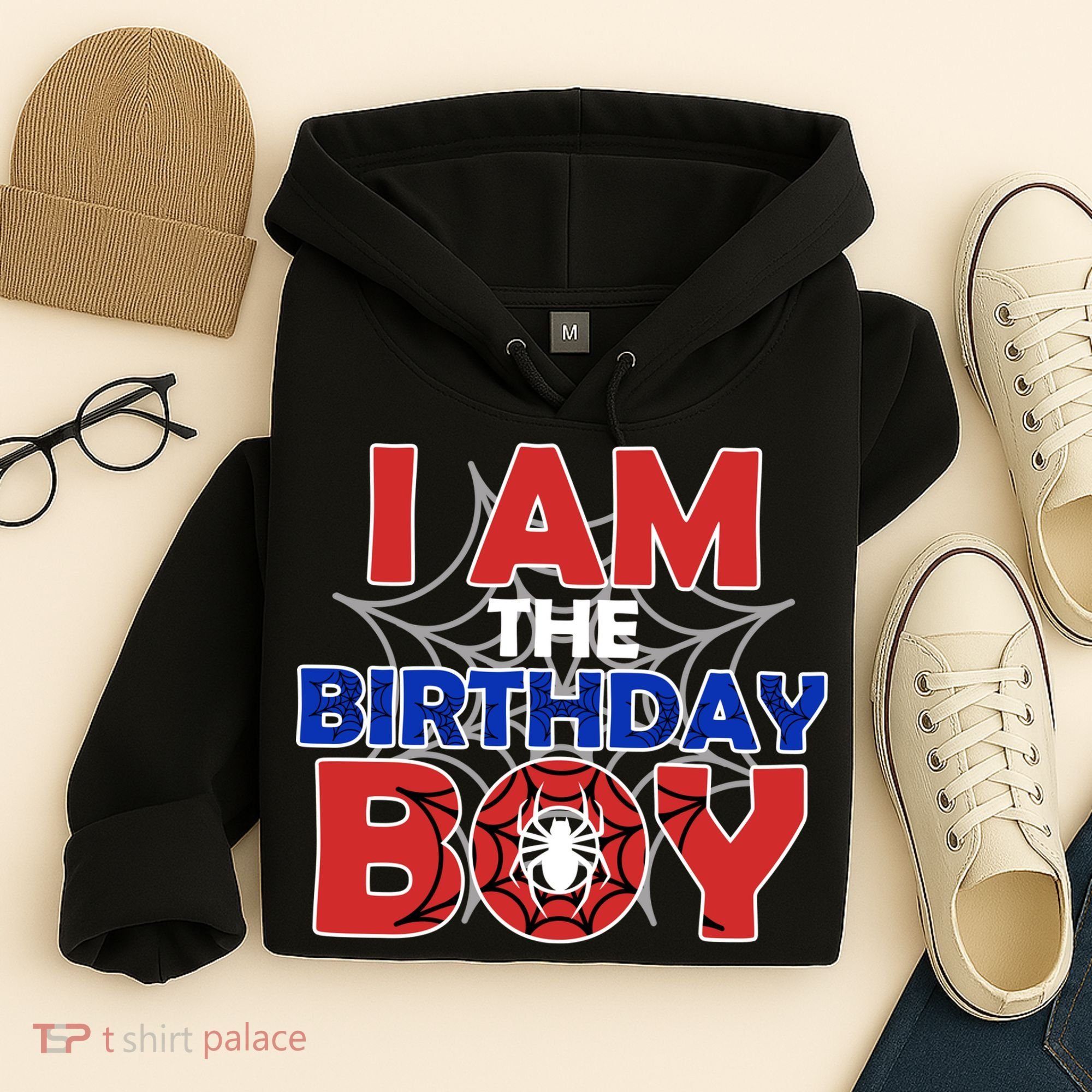 I Am The Birthday Boy Spider Party Hoodie