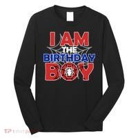 I Am The Birthday Boy Spider Party Long Sleeve Shirt thumb 0