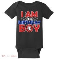 I Am The Birthday Boy Spider Party Baby Bodysuit thumb 0