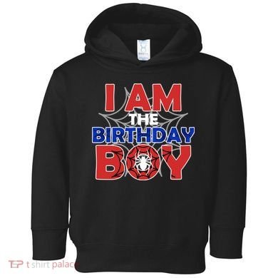 I Am The Birthday Boy Spider Party Toddler Hoodie