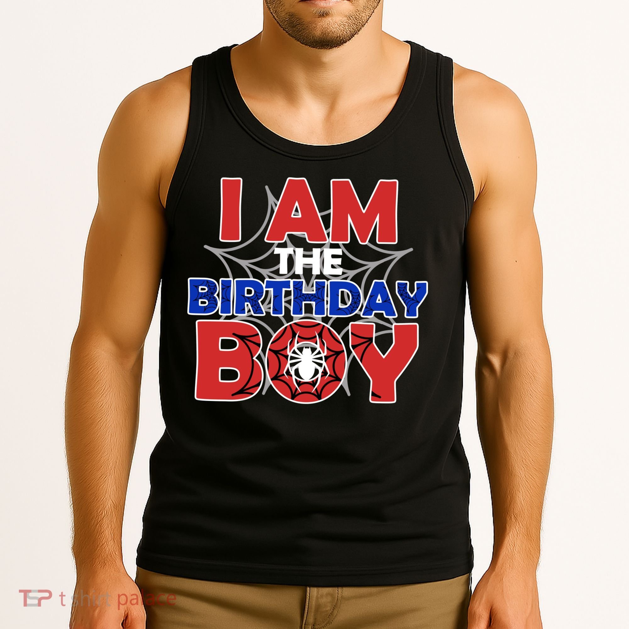 I Am The Birthday Boy Spider Party Tank Top