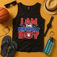 I Am The Birthday Boy Spider Party Tank Top thumb 4