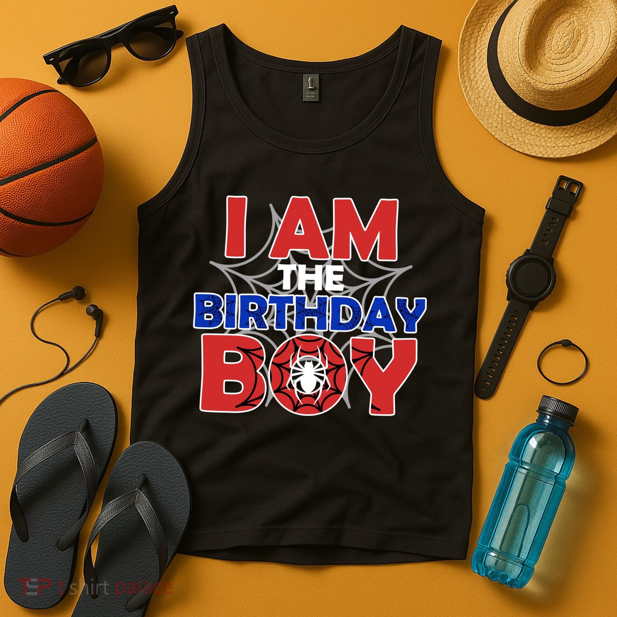 I Am The Birthday Boy Spider Party Tank Top