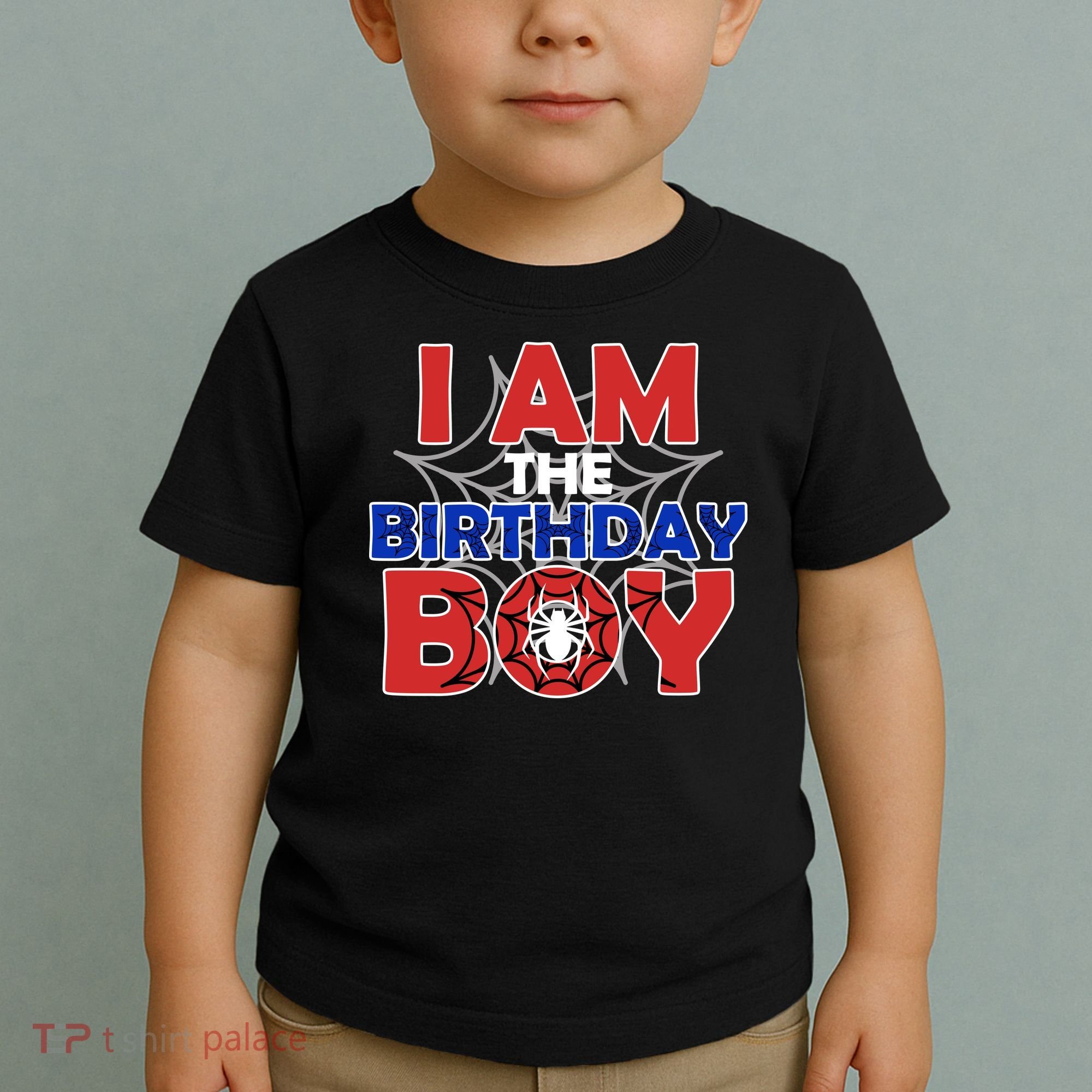 I Am The Birthday Boy Spider Party Toddler T-Shirt