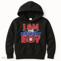 I Am The Birthday Boy Spider Party Kids Hoodie thumb 0
