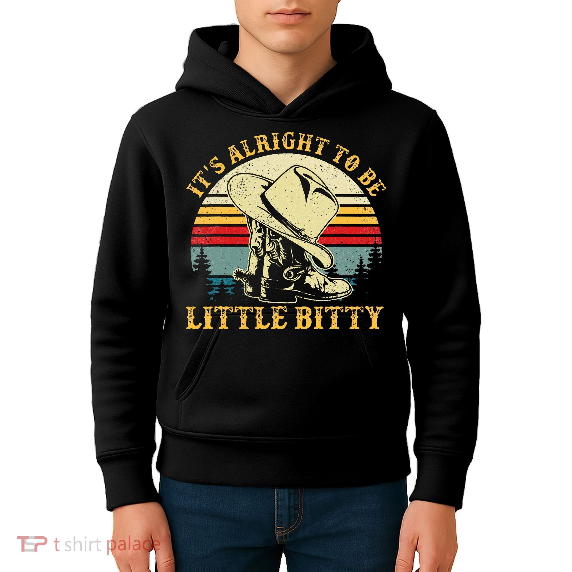 It’S Alright To Be Little Bitty Country Music Kids Hoodie