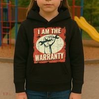 I Am The Warranty Workmen Handyman Funny Car Mechanic Kids Hoodie thumb 3