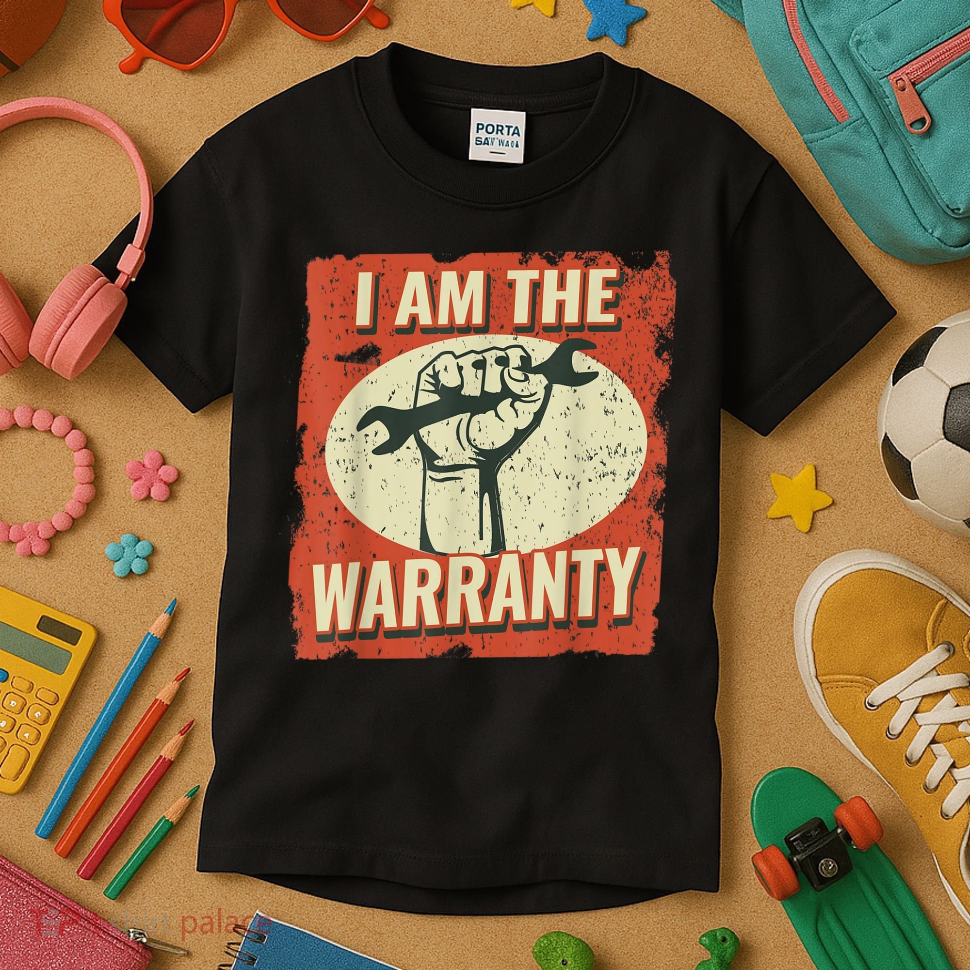 I Am The Warranty Workmen Handyman Funny Car Mechanic Kids T-Shirt