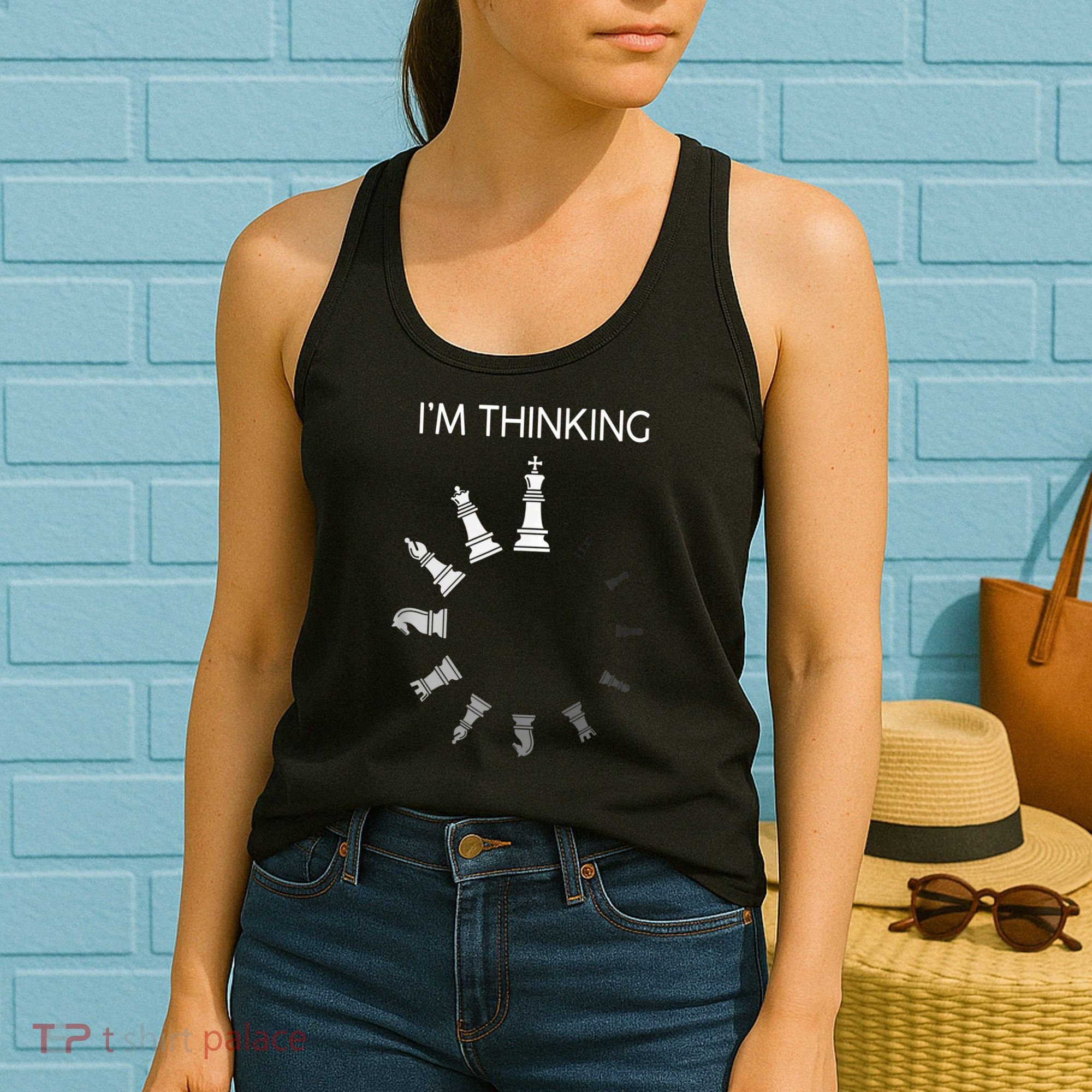 I Am Thinking Chess Pieces I’m Thinking Chess Player Women's Tank Top