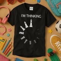 I Am Thinking Chess Pieces I’m Thinking Chess Player Kids T-Shirt thumb 3
