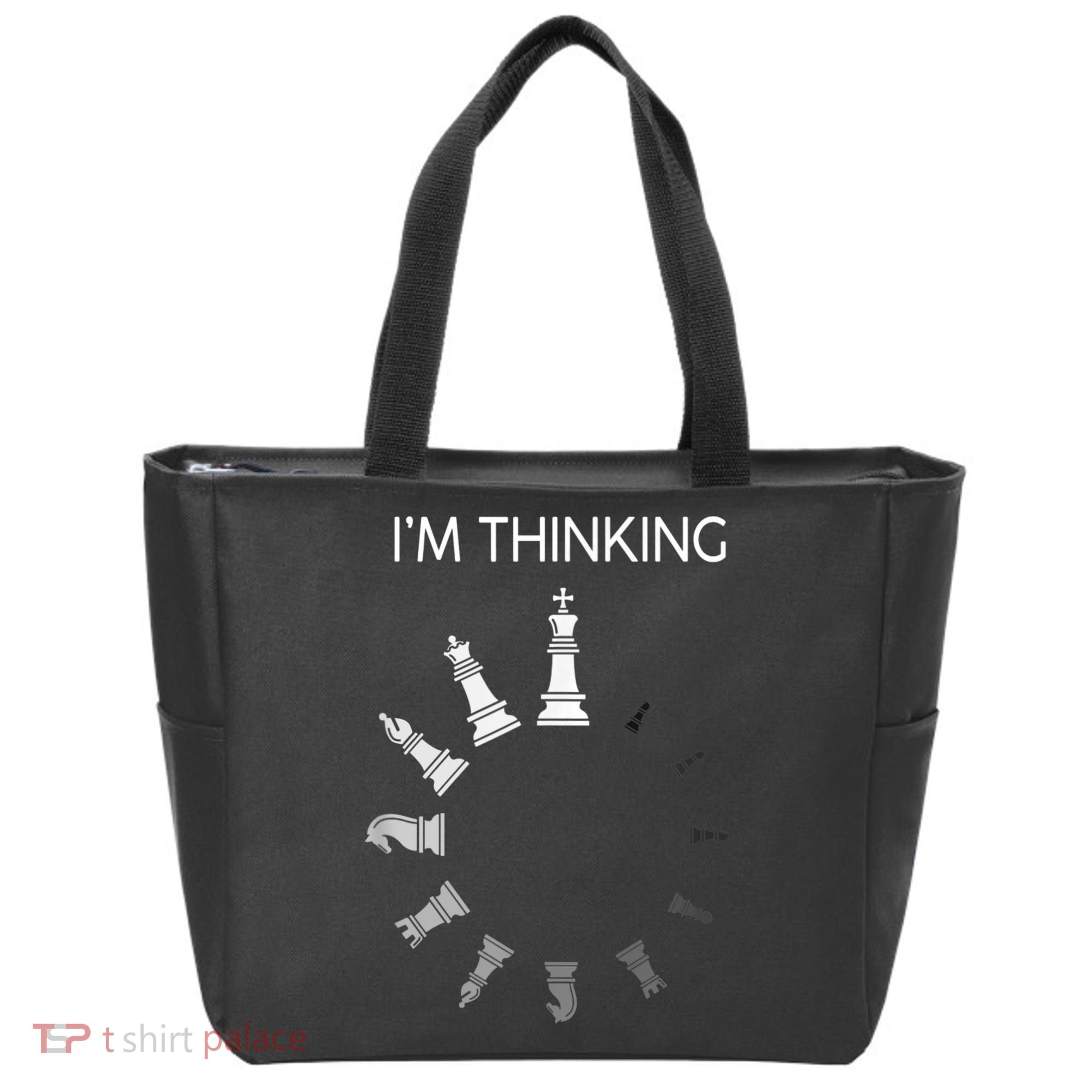 I Am Thinking Chess Pieces I’m Thinking Chess Player Tote Bag