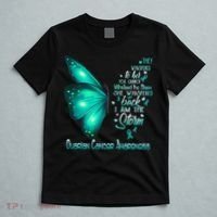 I Am The Storm Ovarian Cancer Awareness Butterfly T-Shirt thumb 5