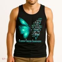 I Am The Storm Ovarian Cancer Awareness Butterfly Tank Top thumb 3