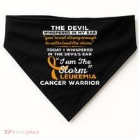I Am The Storm Leukemia Cancer Warrior USA-Made Doggie Bandana thumb 0