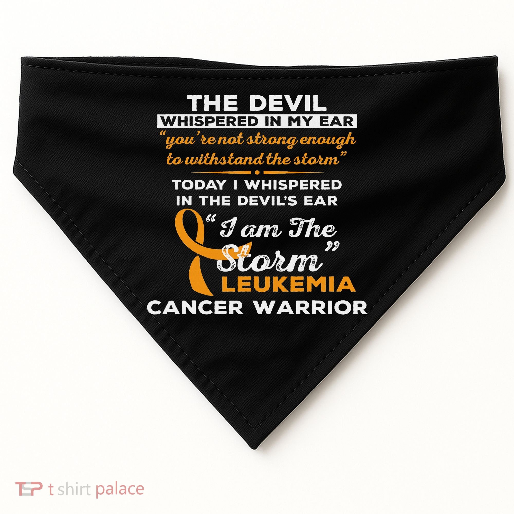 I Am The Storm Leukemia Cancer Warrior USA-Made Doggie Bandana