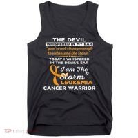 I Am The Storm Leukemia Cancer Warrior Tank Top thumb 0