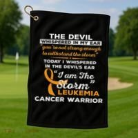 I Am The Storm Leukemia Cancer Warrior Golf Towel thumb 1