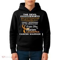 I Am The Storm Leukemia Cancer Warrior Kids Hoodie thumb 4