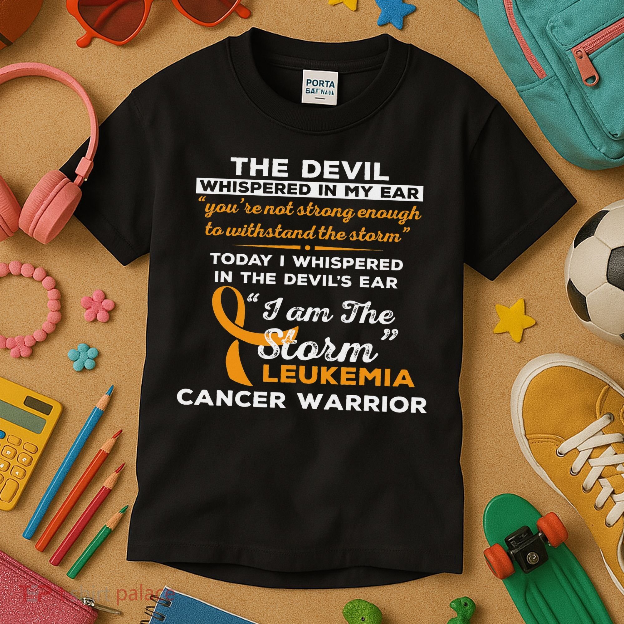 I Am The Storm Leukemia Cancer Warrior Kids T-Shirt