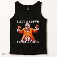 Impeach Anti Trump Elect A Clown Expect A Circus Tank Top thumb 2
