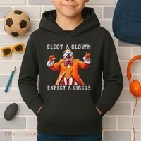 Impeach Anti Trump Elect A Clown Expect A Circus Kids Hoodie thumb 2