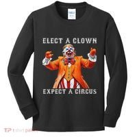 Impeach Anti Trump Elect A Clown Expect A Circus Kids Long Sleeve Shirt thumb 0