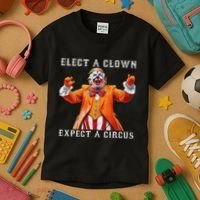 Impeach Anti Trump Elect A Clown Expect A Circus Kids T-Shirt thumb 3