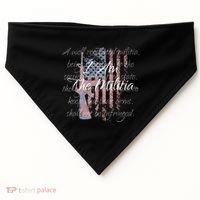 I Am The Militia Pro 2nd Amendment Proud American Flag Gift USA-Made Doggie Bandana thumb 0
