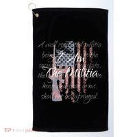 I Am The Militia Pro 2nd Amendment Proud American Flag Gift Golf Towel thumb 0