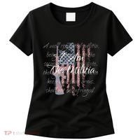 I Am The Militia Pro 2nd Amendment Proud American Flag Gift Women's T-Shirt thumb 0
