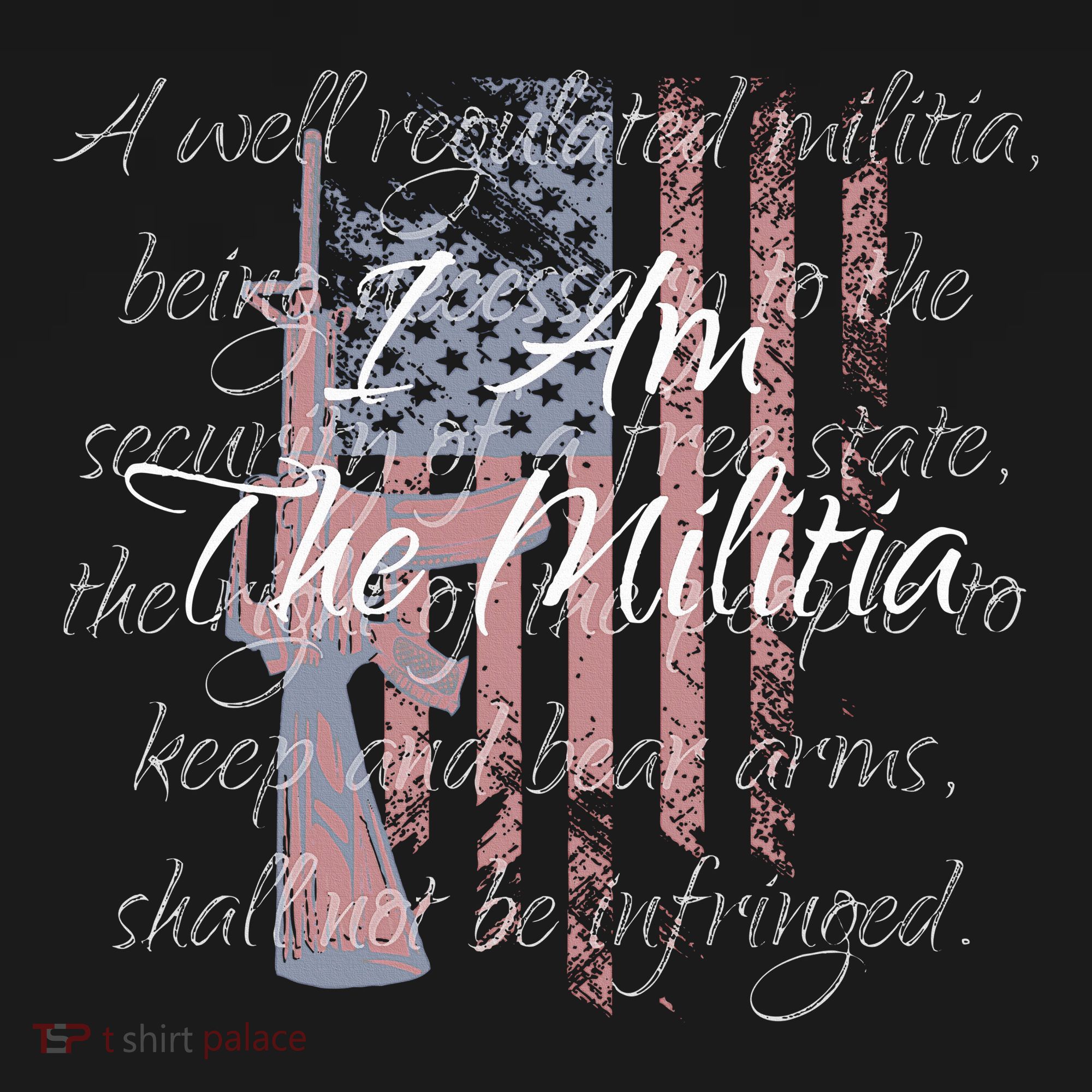 I Am The Militia Pro 2nd Amendment Proud American Flag Gift Women's T-Shirt
