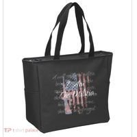 I Am The Militia Pro 2nd Amendment Proud American Flag Gift Tote Bag thumb 2