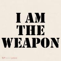 I Am The Weapon Hands OFF Protest  Garment-Dyed Women's Muscle Tee thumb 6