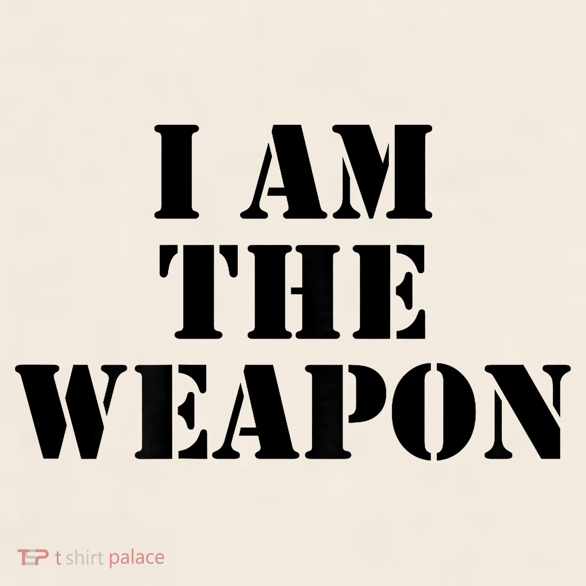 I Am The Weapon Hands OFF Protest  Garment-Dyed Women's Muscle Tee