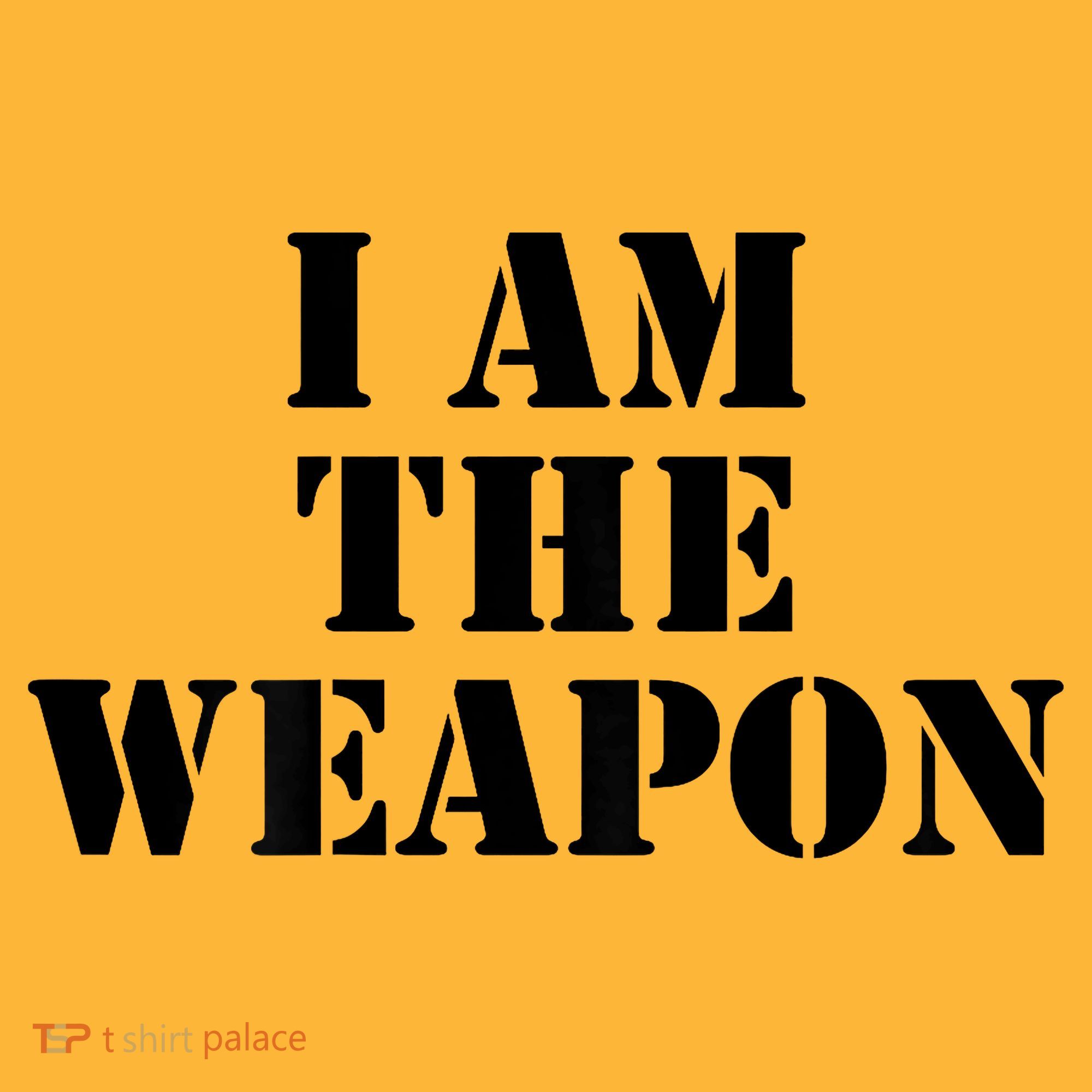 I Am The Weapon Hands OFF Protest  Pom Pom 12in Knit Beanie
