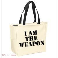 I Am The Weapon Hands OFF Protest  Tote Bag thumb 2